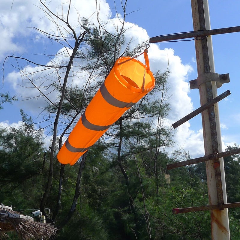CrocSee Airport Windsock Outdoor Hanging Heavy Duty Orange Rip-Stop Wind Sock Windsocks with Reflective Belts Length(30") - Image 4
